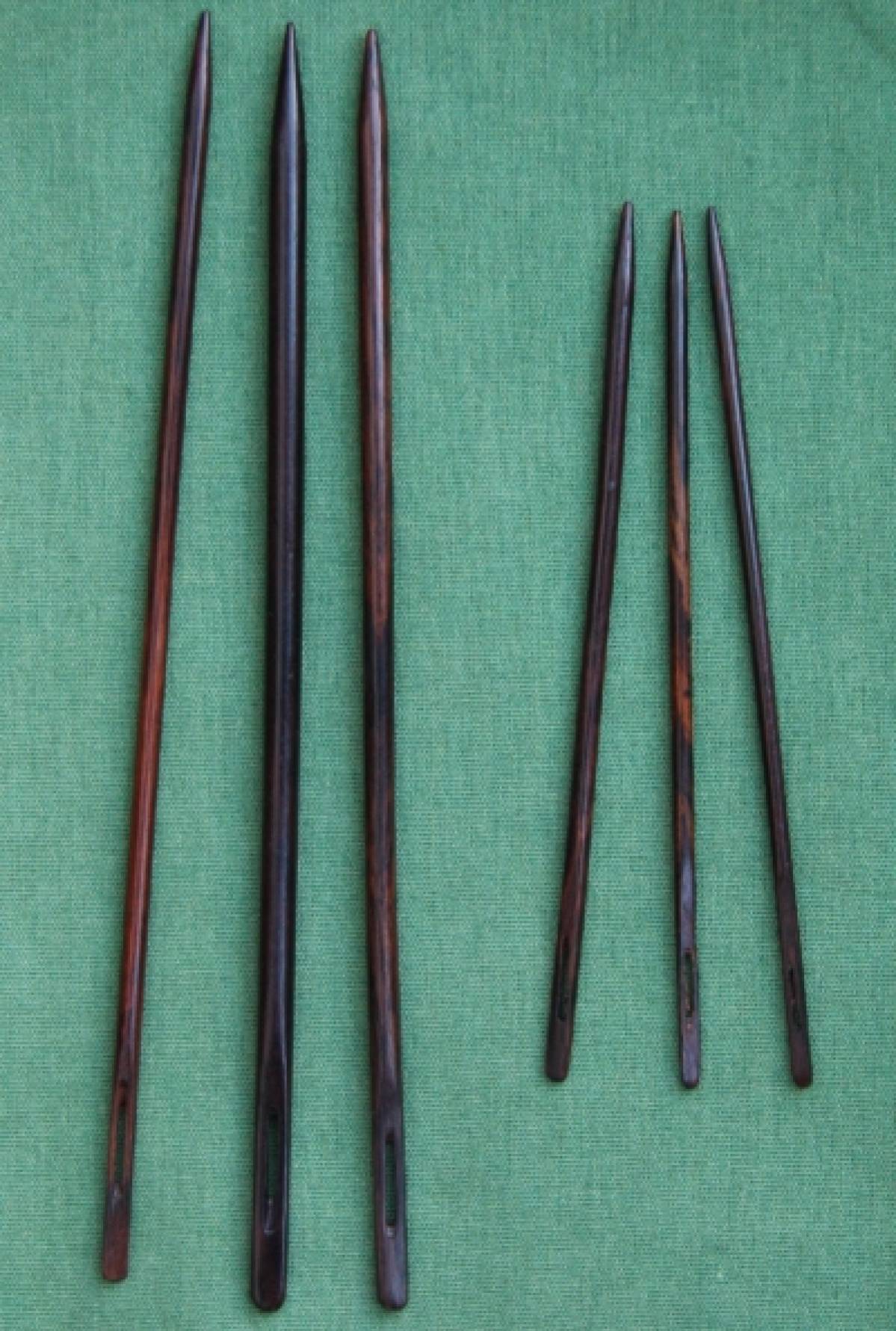 Tatting Needles for Yarn, in Rosewood