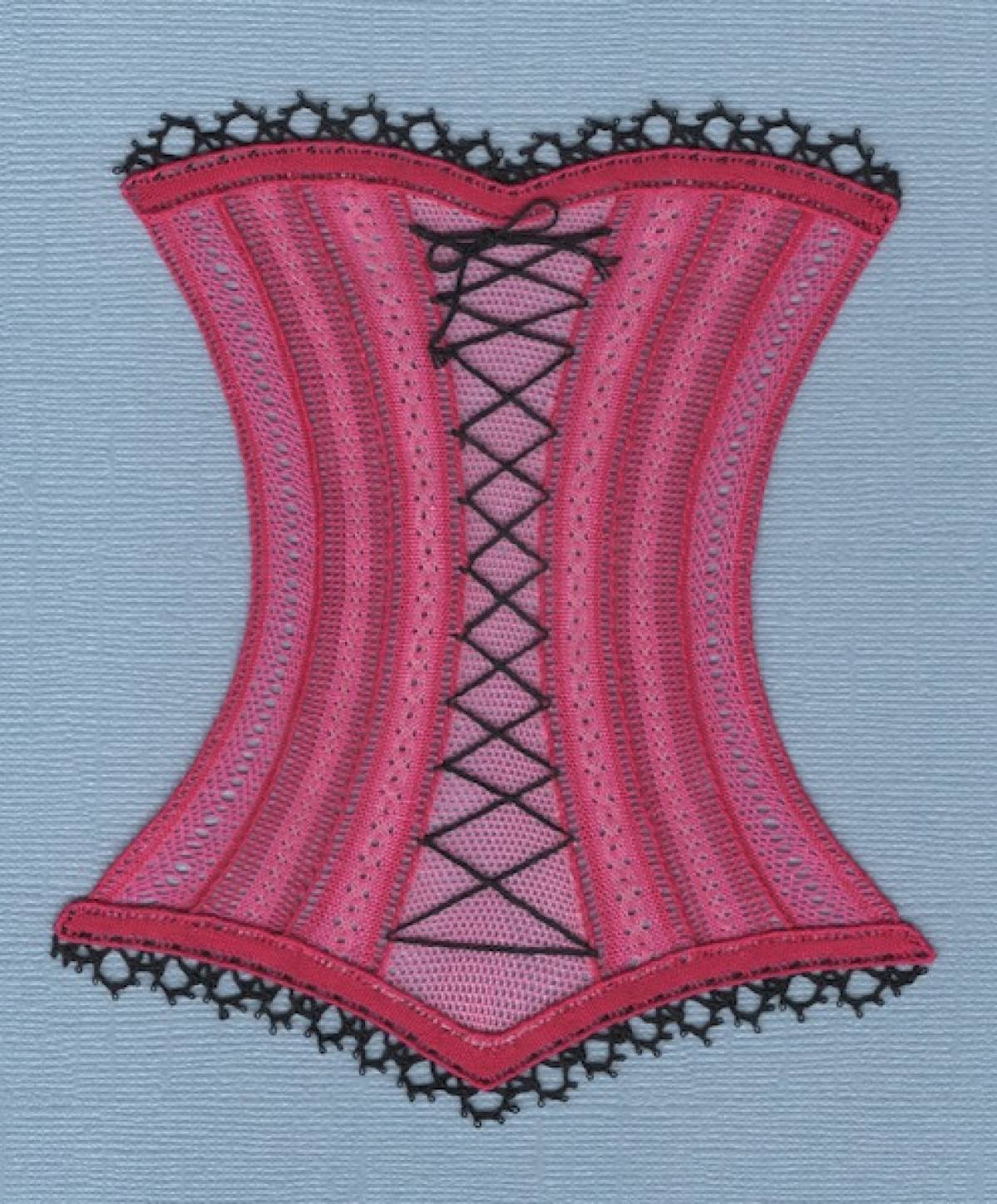 Corset - a modern Milanese lace design by Claire Bonito