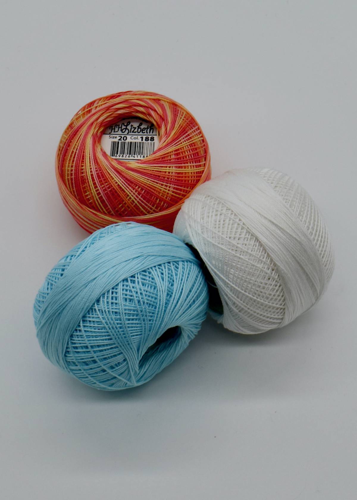 Lizbeth Egyptian Cotton Crochet Thread Size 20 Color 662 Light Turquoise 