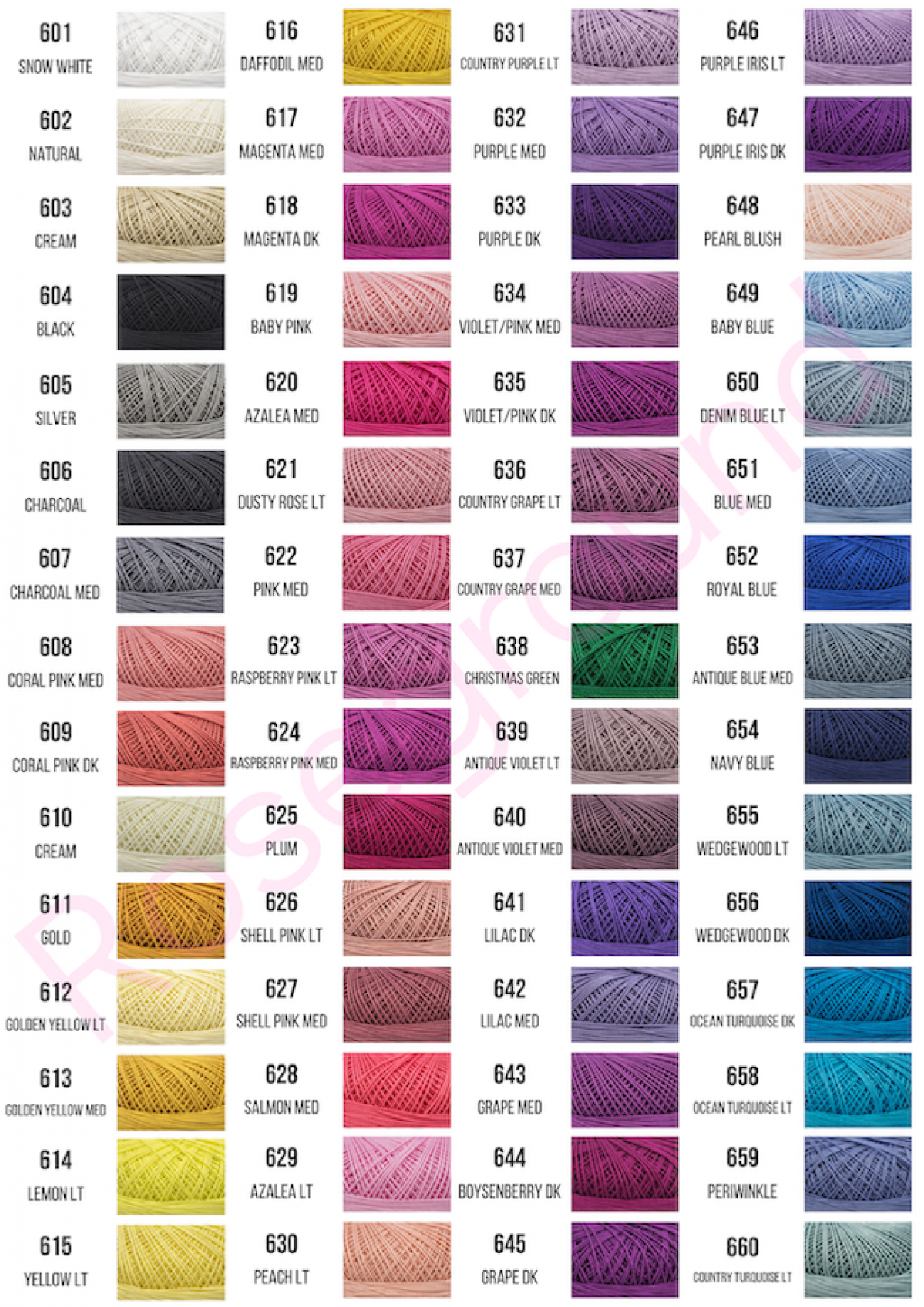 Lizbeth Egyptian Cotton Crochet Thread Size 80 Color 610 Cream